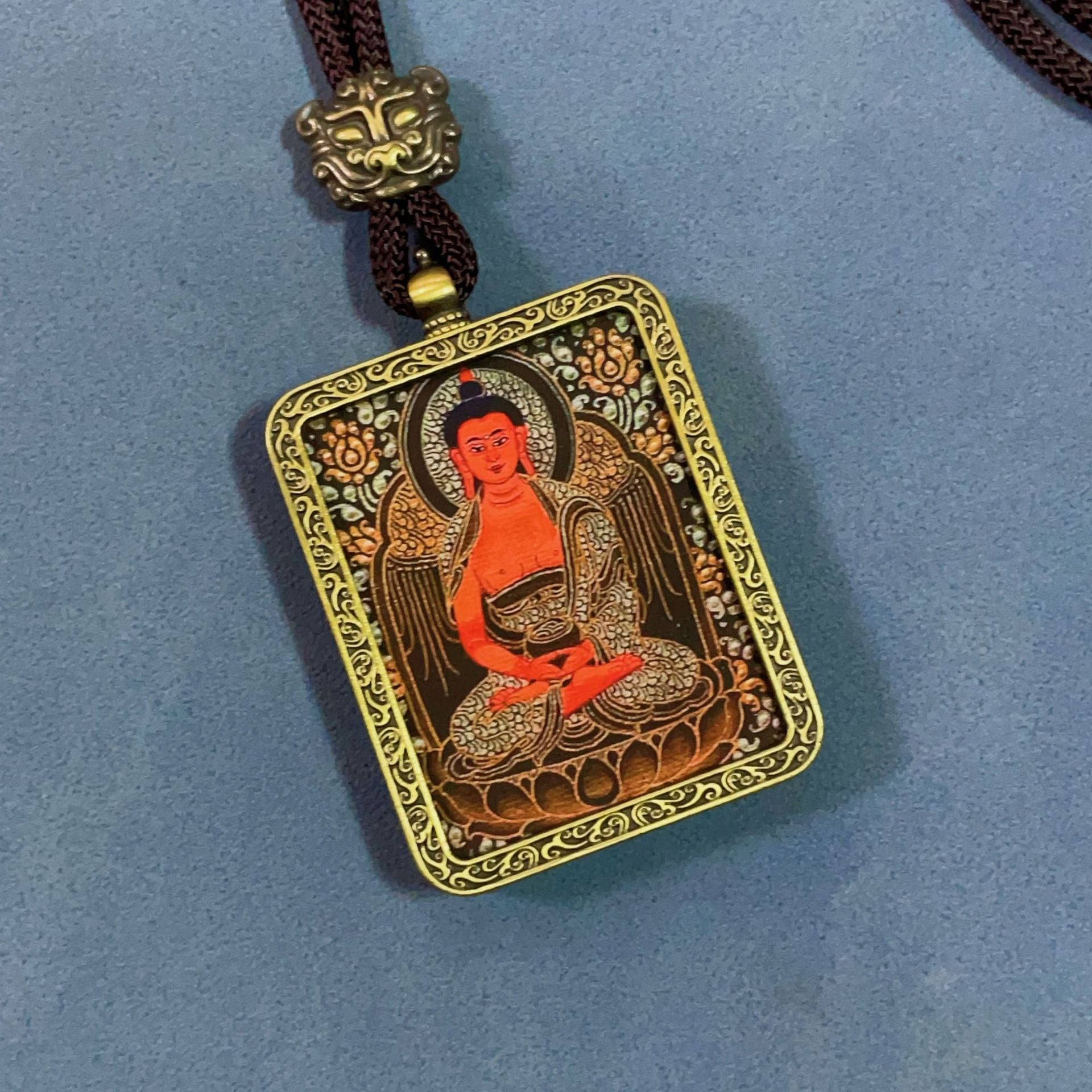 真品西藏唐卡吊墜 佛牌唐卡項鍊