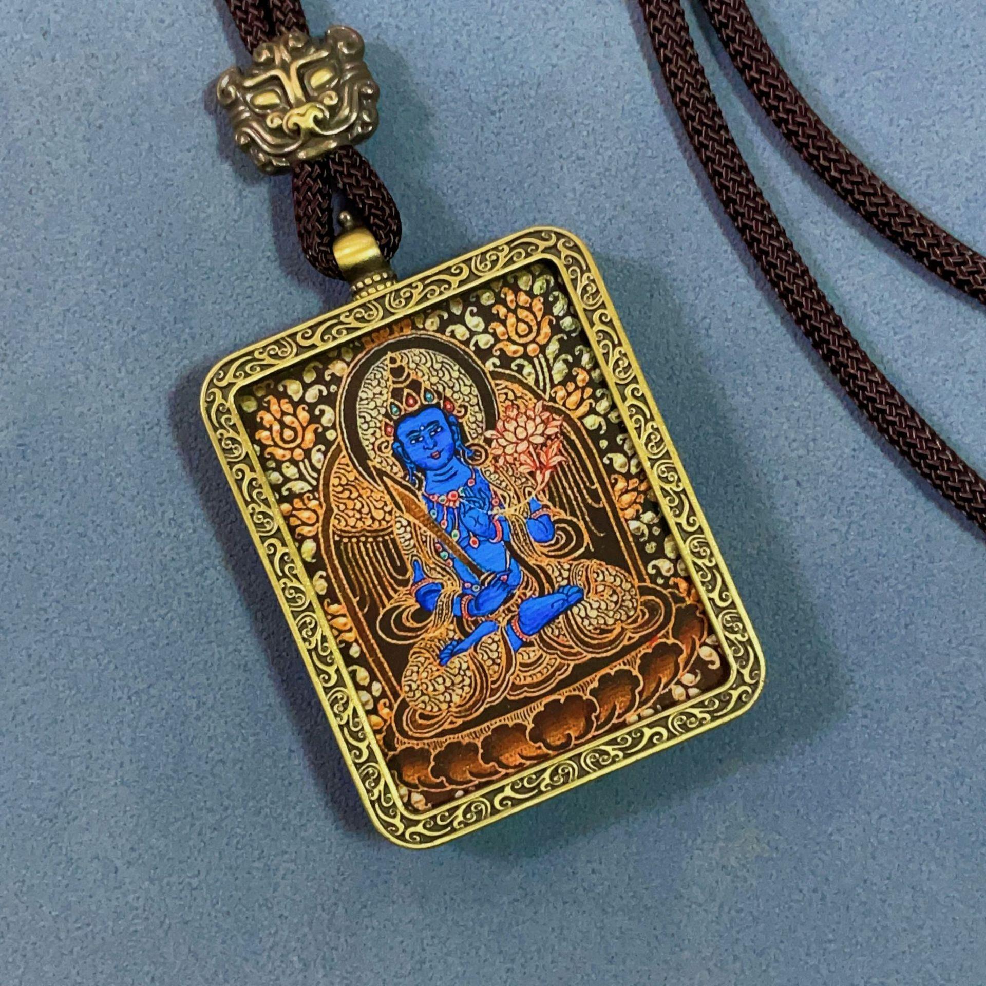真品西藏唐卡吊墜 佛牌唐卡項鍊
