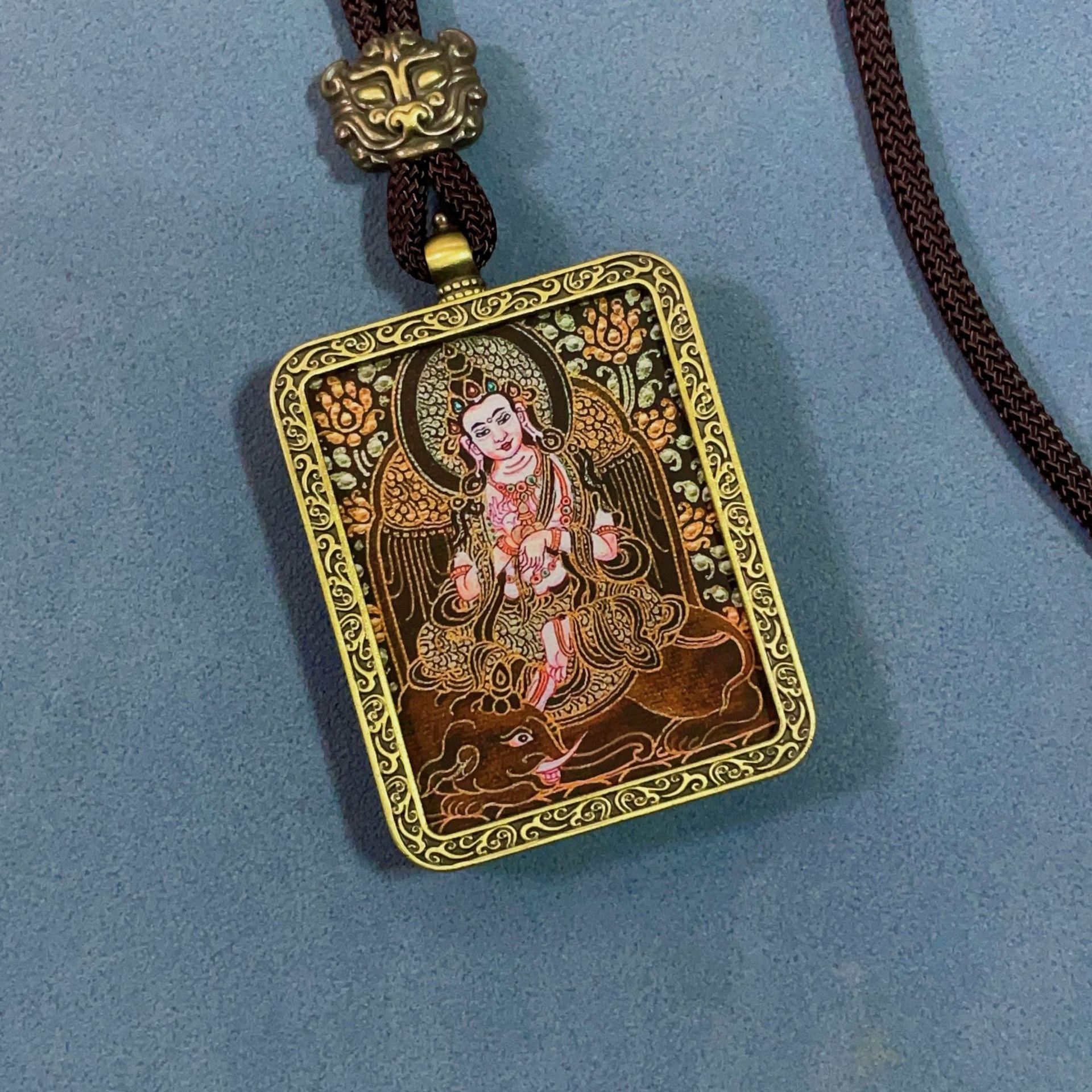 真品西藏唐卡吊墜 佛牌唐卡項鍊